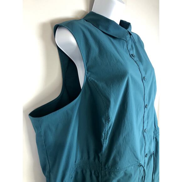 Athleta Levitate Poplin Tank Women's Size 3X Teal - Picture 5 of 15